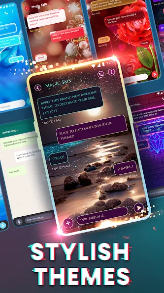 Stylish themes in Magic SMS